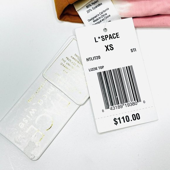 L*Space NWT $110 XS Lizzie Tie Dye Bikini Swimsuit Top - Picture 5 of 5